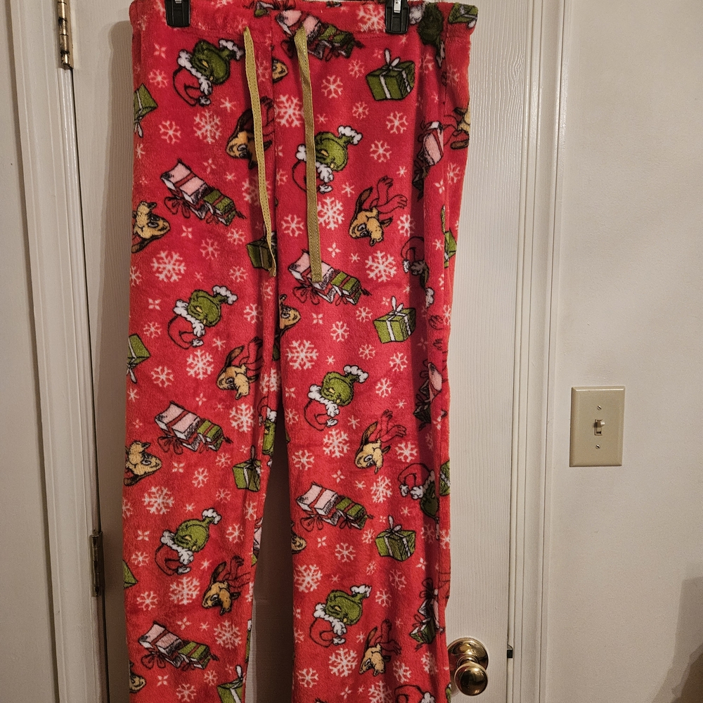 Red Grinch Pajama Pants - Size XL